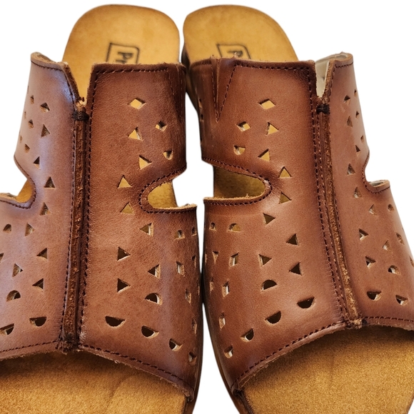 Propet Fiona Brown Leather Slide Sandals 7.5 NWOT - Picture 4 of 13
